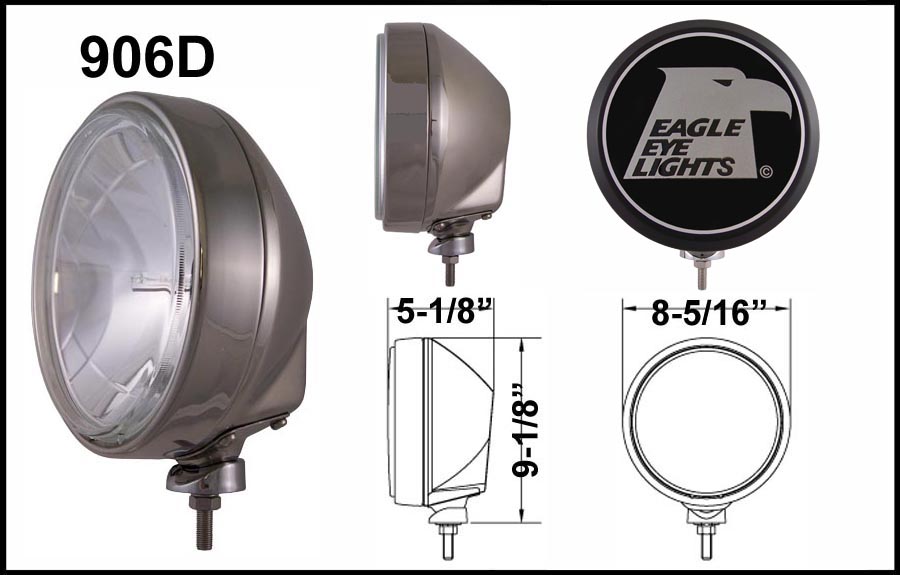 HG906 9" Stainless Steel Round 100W Superwhite Light - Click Image to Close