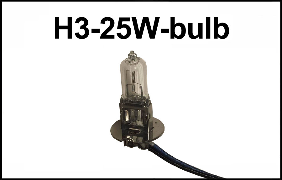 H3 25W Bulb, 2 wires (H3-25W-bulb)