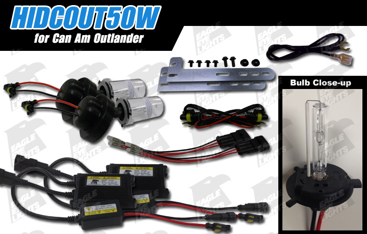 2006-2020 Can Am Outlander 50w HID Conversion Kit [HIDCOUT50W]
