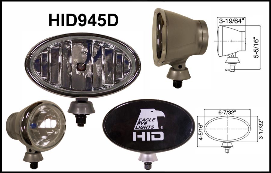 HID945D 6" Oval External Ballast HID Driving Light