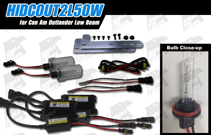 2012-2020 Can Am Outlander 50w HID Kit Low Beam [HIDCOUT2L50W]