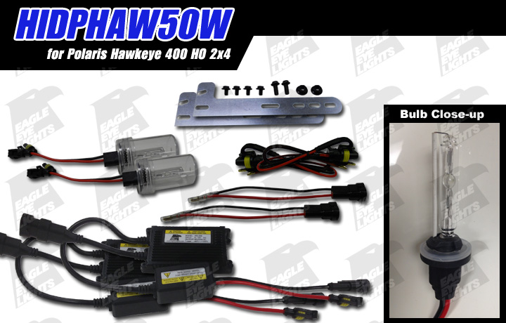 2011-2014 Polaris Hawkeye 400 HO 2x4 HID 50w Kit [HIDPHAW50W]