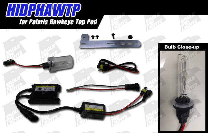2011-2014 Polaris Hawkeye 400 HO 2x4 Top Pod HID Kit [HIDPHAWTP] - Click Image to Close